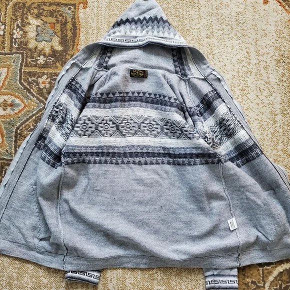 AMERICAN SOUTH SIDE Peruvian Alpaca Wool Blend Zip Sweater L - Picture 5 of 11